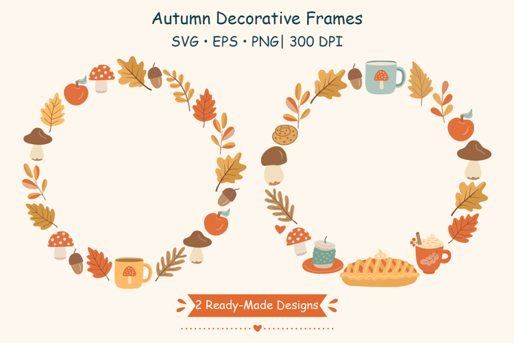 Autumn Decorative Frame PNG and Vector files