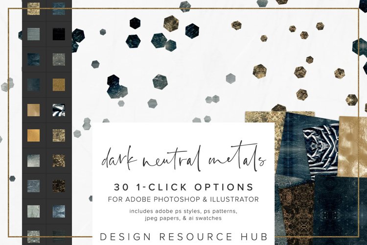 Dark Neutral Metals Photoshop Styles