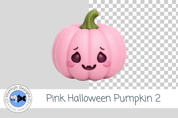 Pink Halloween Pumpkin 2 PNG Cute Halloween Clipart