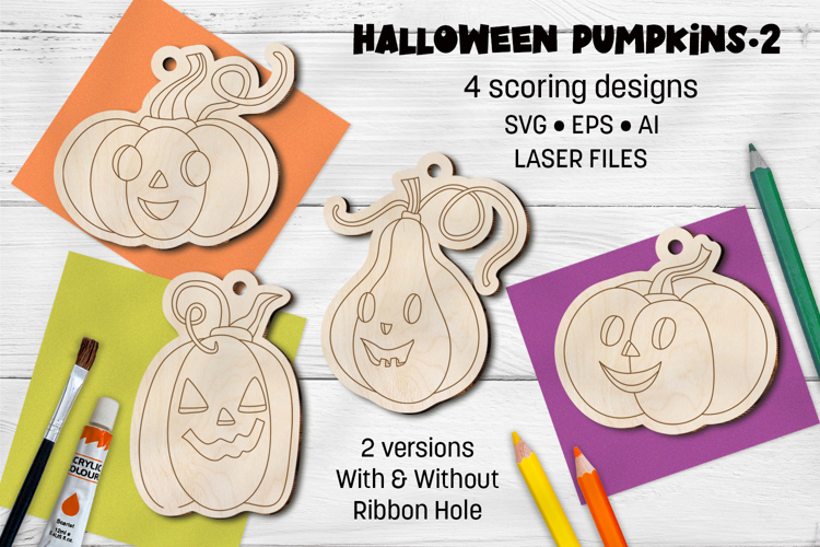 Halloween Pumpkins Ornament Laser Scoring Vol. 2