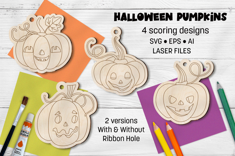 Halloween Pumpkins Ornament Laser Scoring