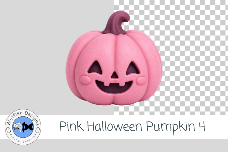 Pink Halloween Pumpkin 4 PNG Cute Halloween Clipart