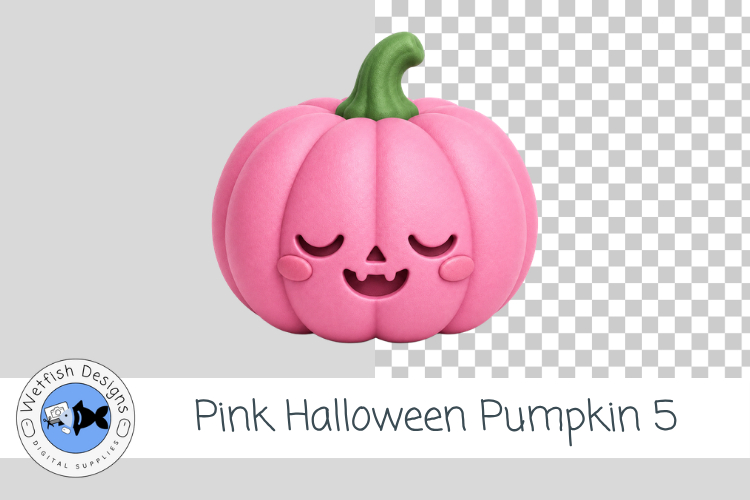 Pink Halloween Pumpkin 5 PNG Cute Halloween Clipart