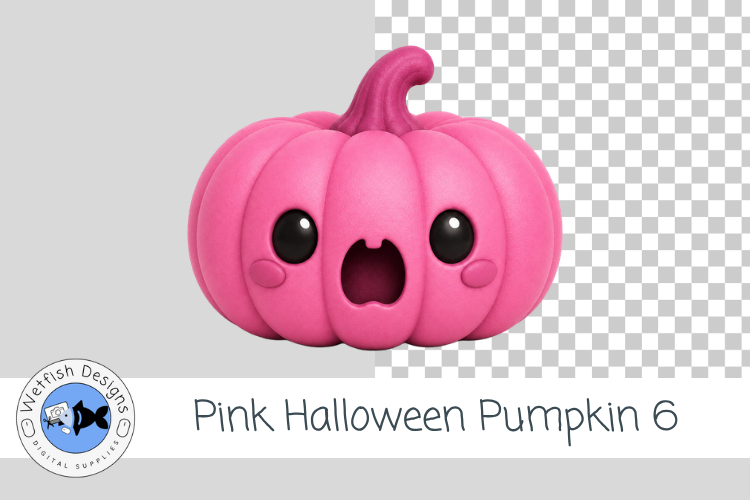 Pink Halloween Pumpkin 6 PNG Cute Halloween Clipart