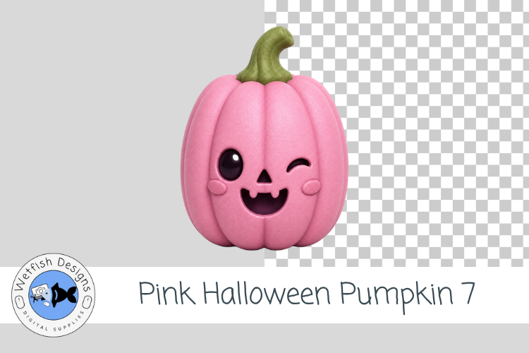 Pink Halloween Pumpkin 7 PNG Cute Halloween Clipart