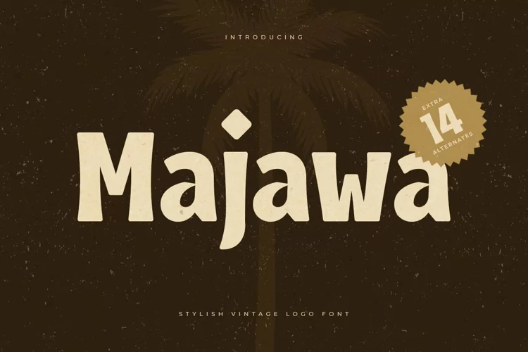 Majawa - Stylish Vintage Logo Font