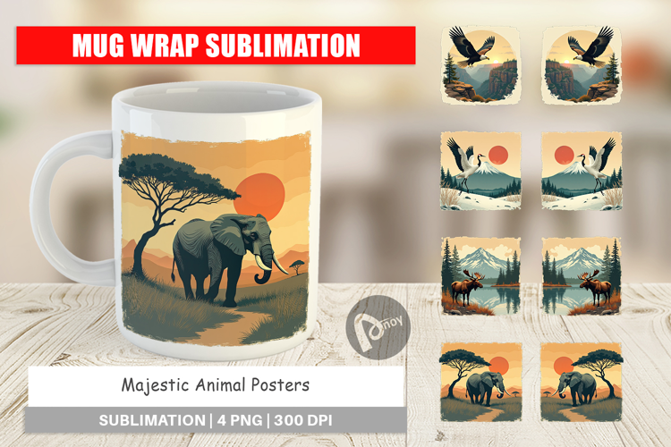 Mug Wrap Majestic Animal Posters