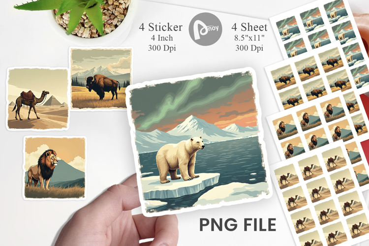 Vintage Stickers Png Image 18