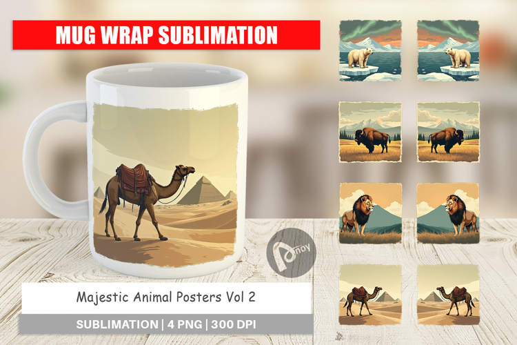 Mug Wrap Majestic Animal Posters
