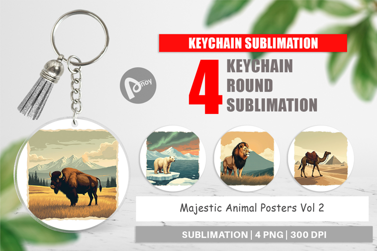 Keychain Majestic Animal Posters