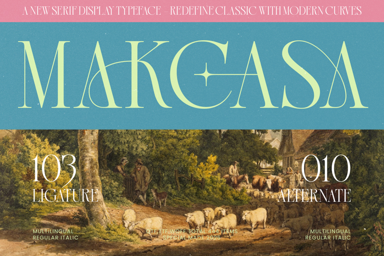 Makcasa New Serif Display Typeface