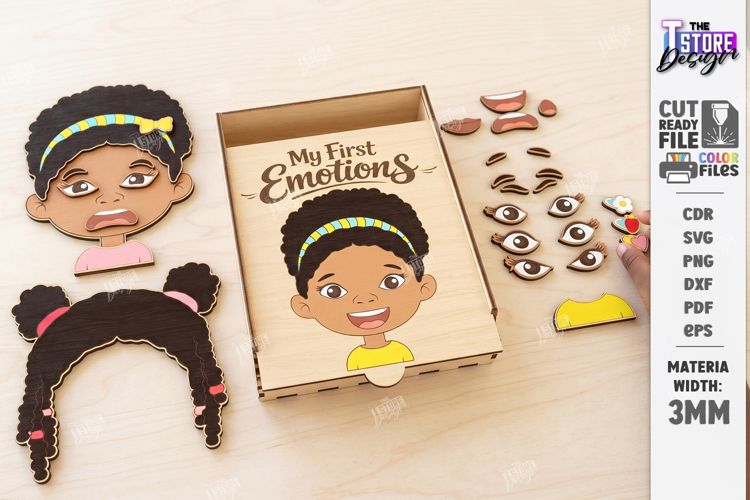 Make a Face Puzzle Laser Cut | My First Emotions | Wooden Pu