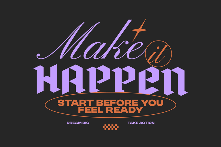 Make it Happen Streetwear Typography Quote T-shirt Design