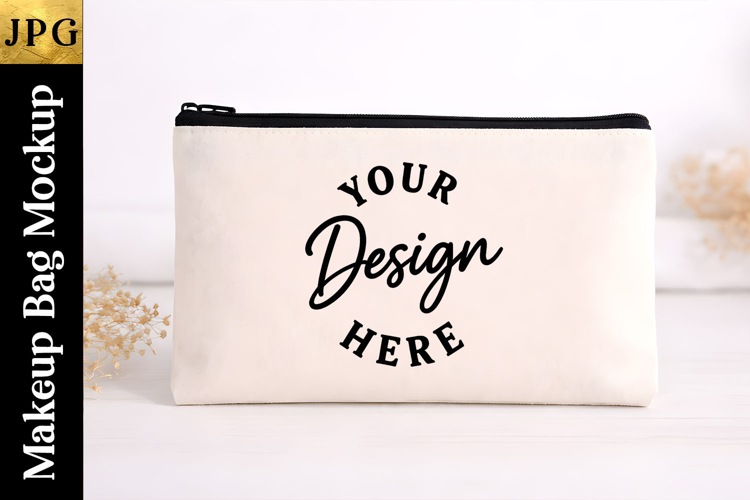 Makeup Bag Mockup | Cosmetic Bag Mockup JPG