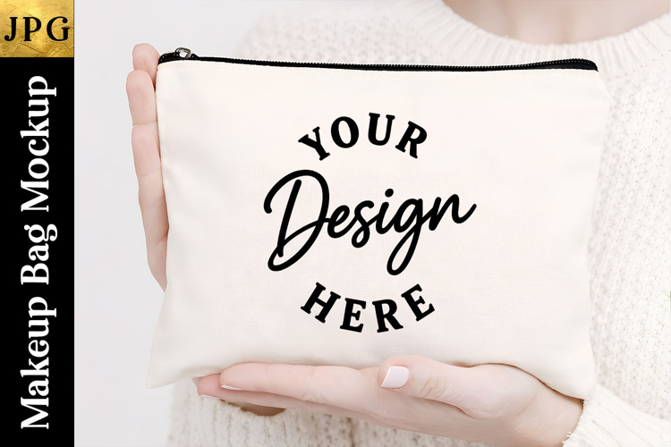 Makeup Bag Mockup | Cosmetic Bag Mockup JPG