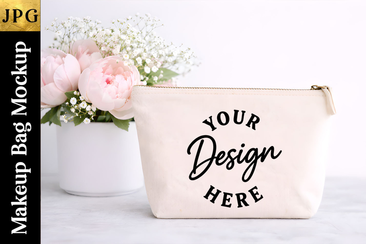 Makeup Bag Mockup | Cosmetic Bag Mockup JPG