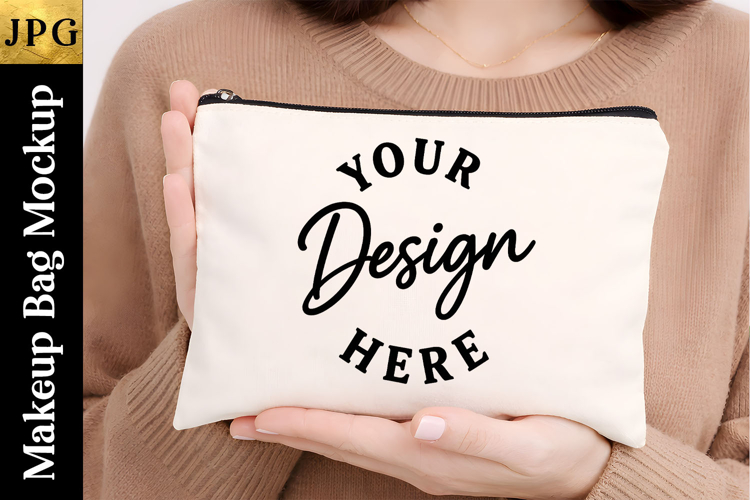 Makeup Bag Mockup | Cosmetic Bag Mockup JPG