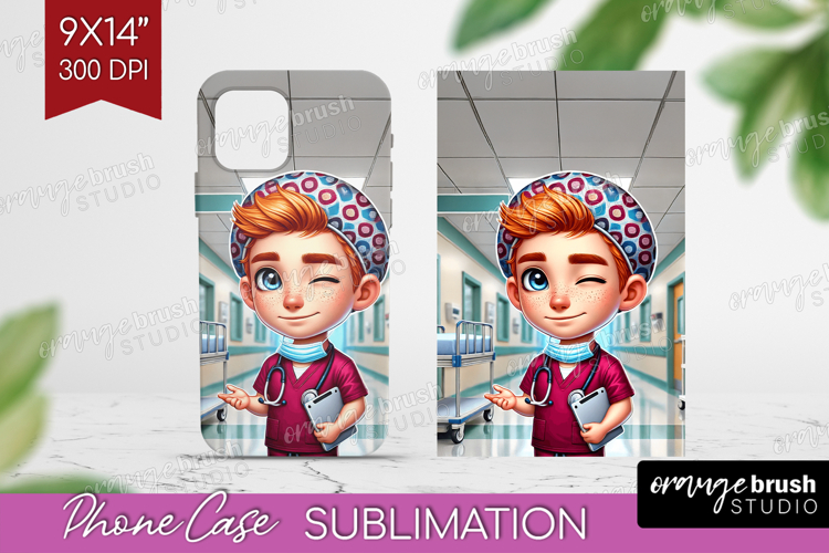 Male Nurse Phone Case PNG - Medical Case PNG Sublimation