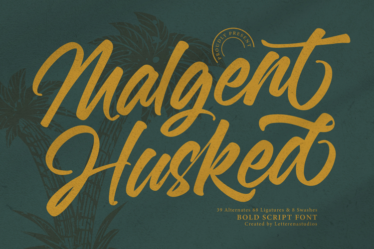 Malgent Husked Bold Script Font