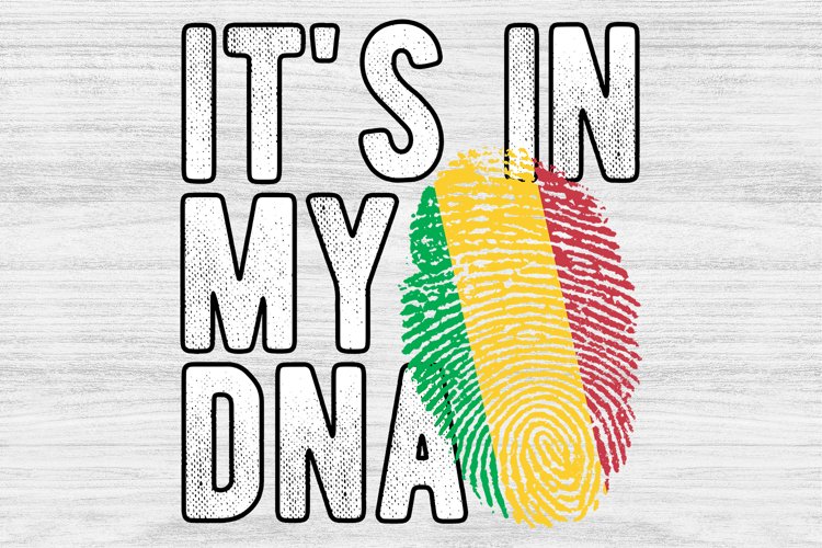 It's in my DNA Mali Flag Fingerprint PNG Sublimation example image 1