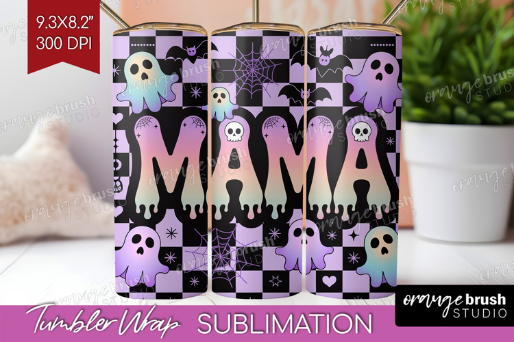 Mama Halloween Tumbler Wrap Spooky Season Tumbler PNG