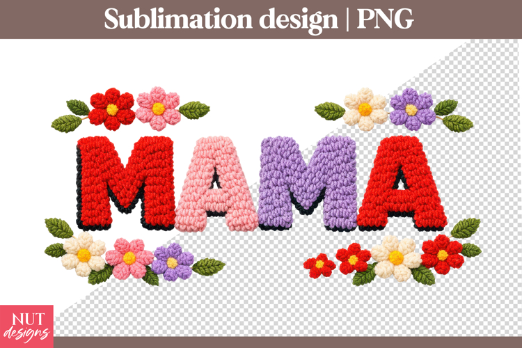 Mama Sublimation Floral Latch Hook Mama Mothers Day