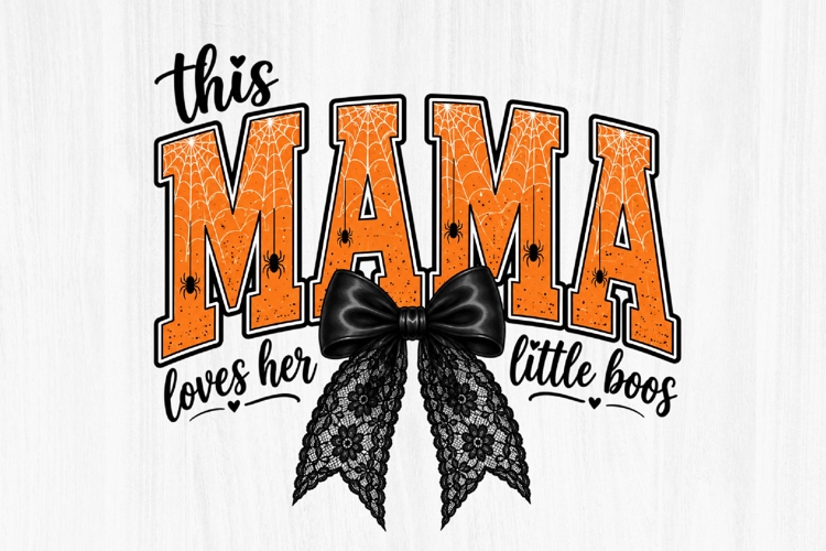 Mama Bow Halloween PNG Design