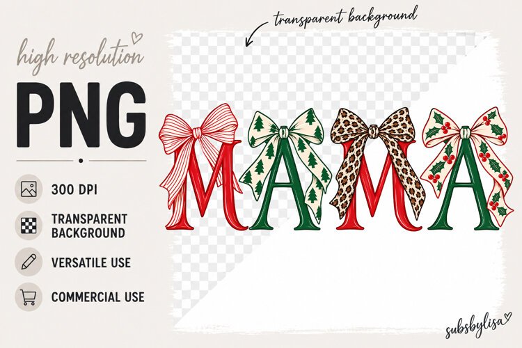 Mama png, Christmas png example image 1