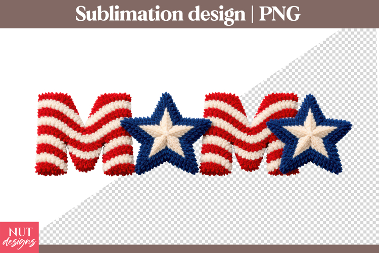 Patriotic Mama Sublimation Mama Latch Hook Mothers day