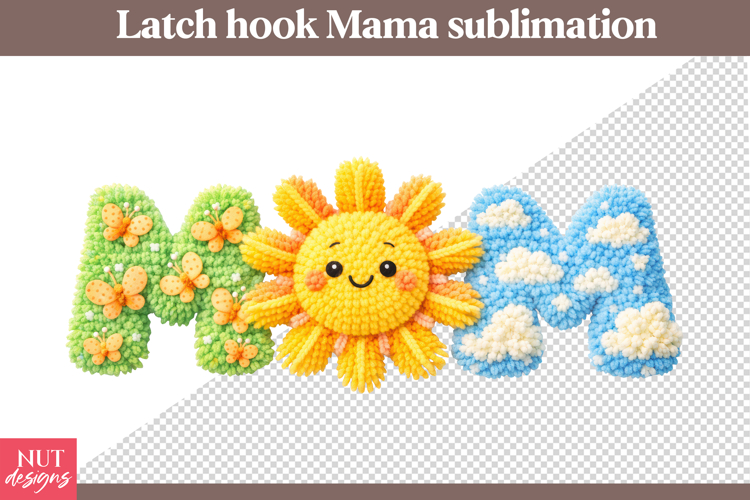 Latch Hook Mom Sublimation Yarn Sunshine Mama Mothers Day