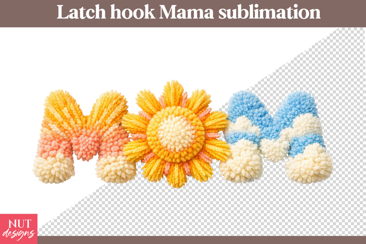 Latch Hook Mom Sublimation Yarn Sunny Cloud Mama Mothers Day