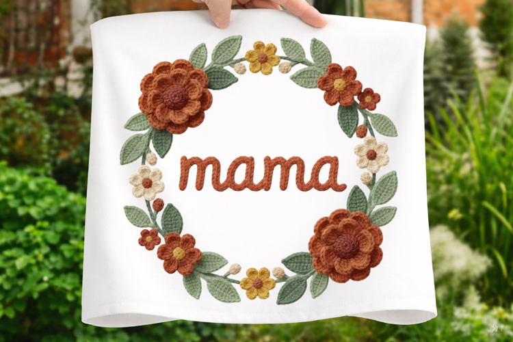 Mama Crochet Floral PNG - Mothers Day