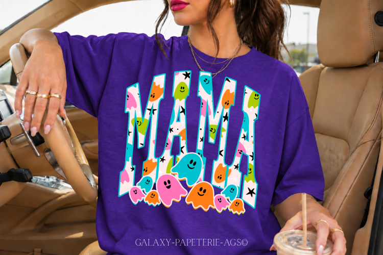 Mama PNG | Cute Ghost Halloween Shirt Design