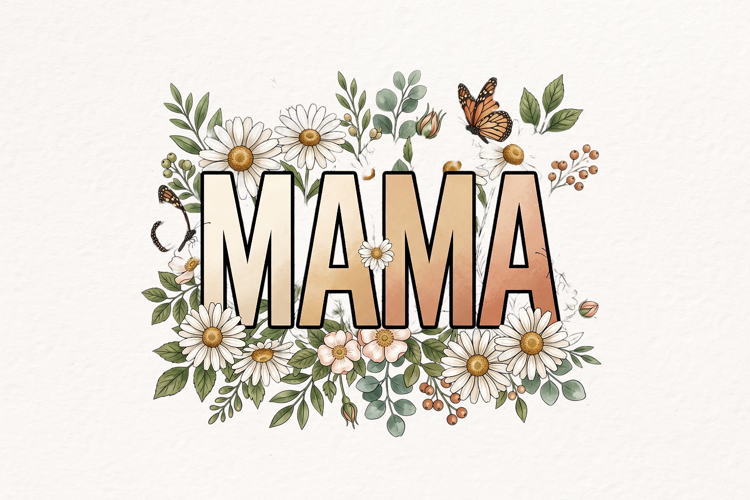 Mama Floral Daisy PNG