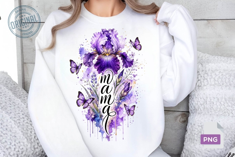 Mama Floral PNG Sublimation Design, Wildflower PNG 5