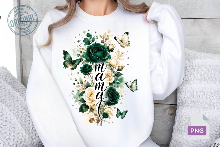 Mama Floral PNG Sublimation Design, Wildflower PNG 11