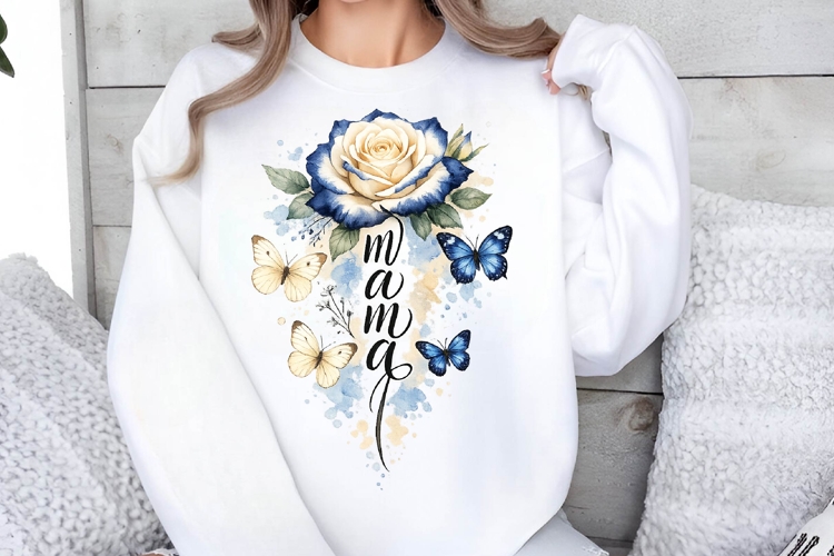 Mama Floral PNG Sublimation Design, Wildflower PNG