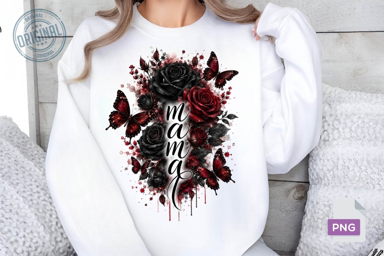 Mama Floral PNG Sublimation Design, Wildflower PNG 13