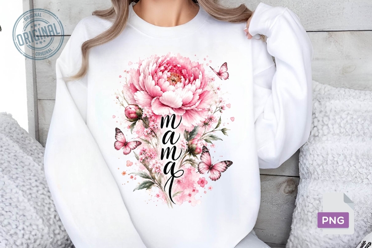Mama Floral PNG Sublimation Design, Wildflower PNG 9