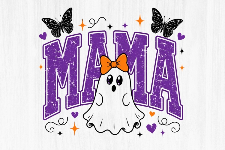 Mama Ghost Halloween PNG Design