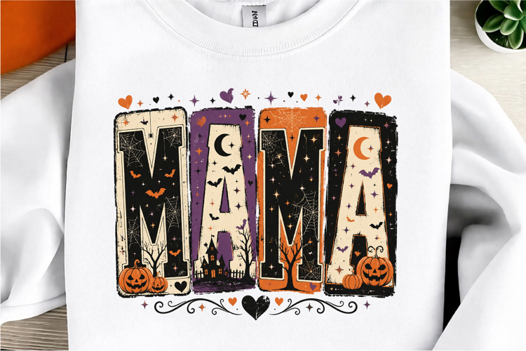 Mama Halloween PNG, Spooky Sublimation Shirt Design,