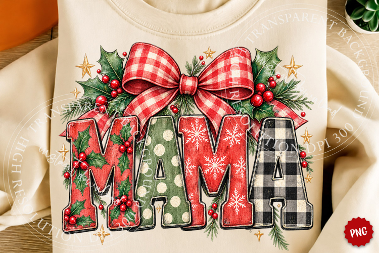 Christmas Mama Sublimation PNG