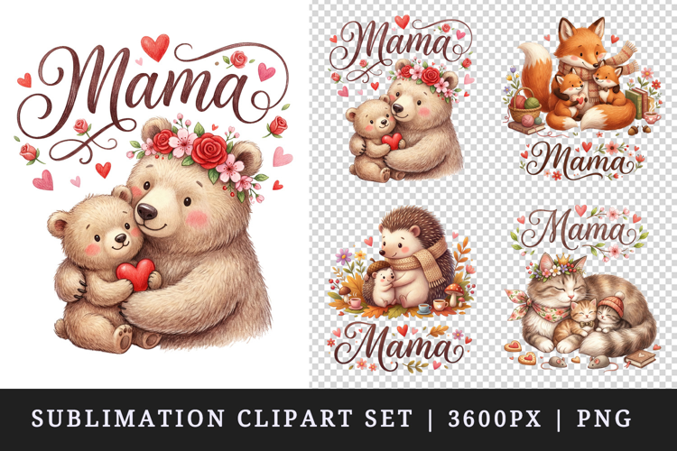 Mama clipart printable sublimation design png