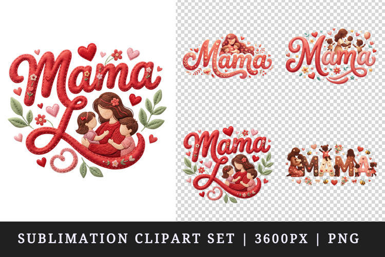 Mama clipart printable sublimation design png