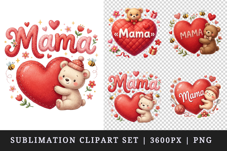 Mama clipart printable sublimation design png