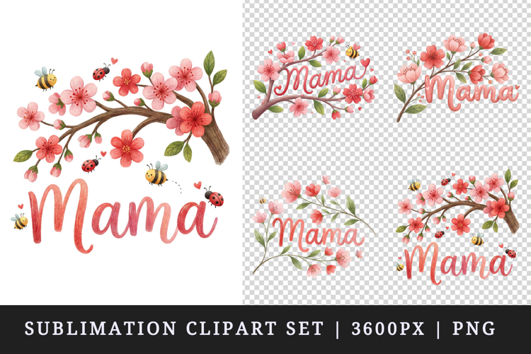 Mama clipart printable sublimation design png