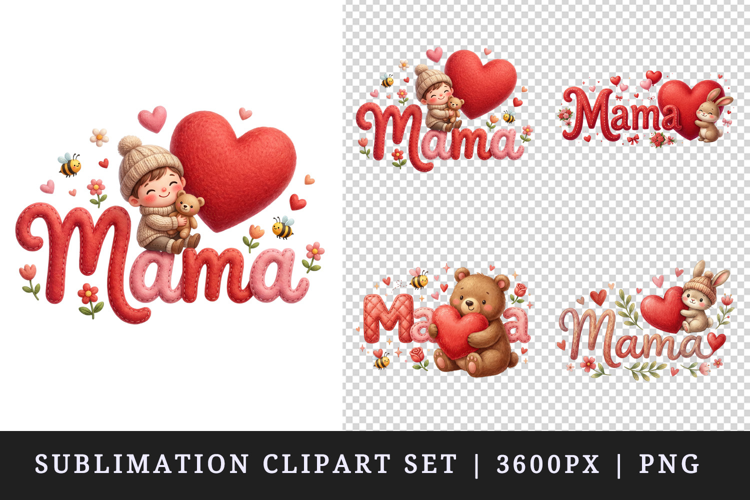 Mama clipart printable sublimation design png