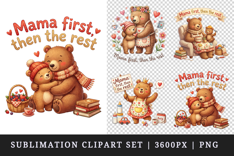 Mama clipart printable sublimation design png