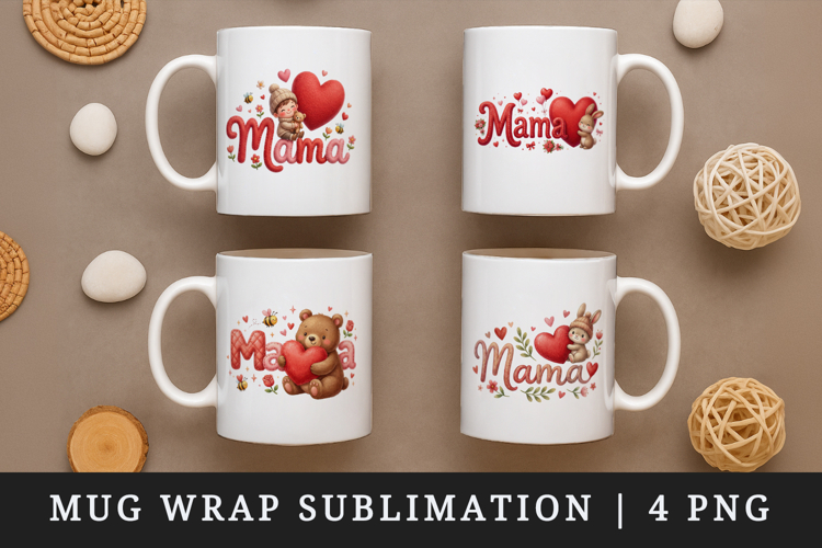 Mama mug wrap printable sublimation design