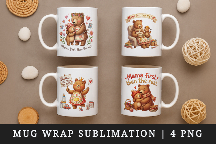 Mama mug wrap printable sublimation design